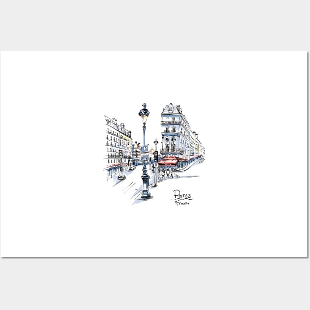 Typical Parisian street, France Wall Art by kavalenkava